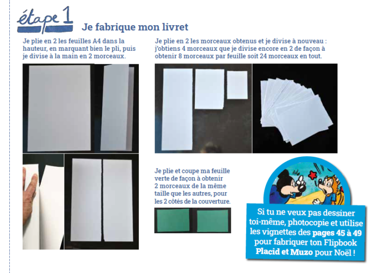 étape 1 fabriquer flipbook