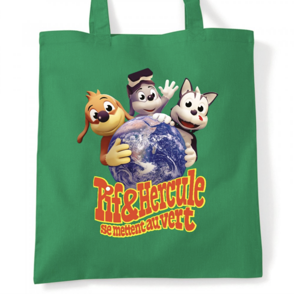 Tote bag du dessin animé "Pif & Hercule se mettent au vert" sur Canal+ Kids