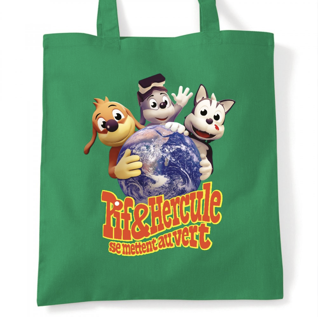 Tote bag du dessin animé "Pif & Hercule se mettent au vert" sur Canal+ Kids